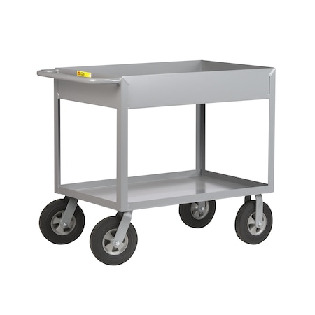 Little Giant Cushion Load Deep Shelf Tray Truck, Steel, 1200 lb Load Capacity, 54 in L, 24 in W, 36 1/2 in H DS2448X610SR